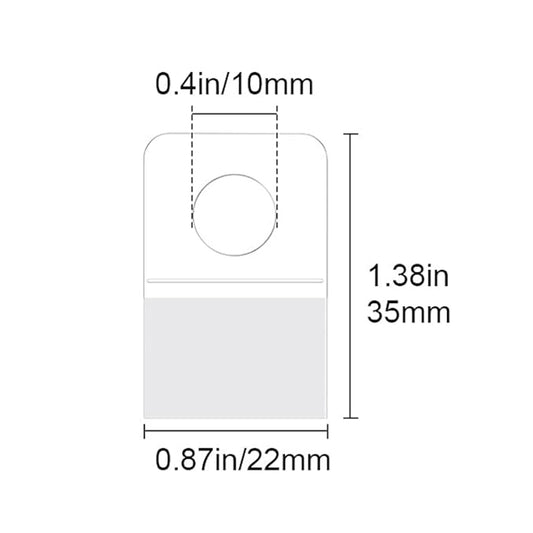 FANEASON Clear Adhesive Hanging Tabs 500 Pack, Transparent Sticky Display Hooks for Retail Displays, Packaging and Home Organisation