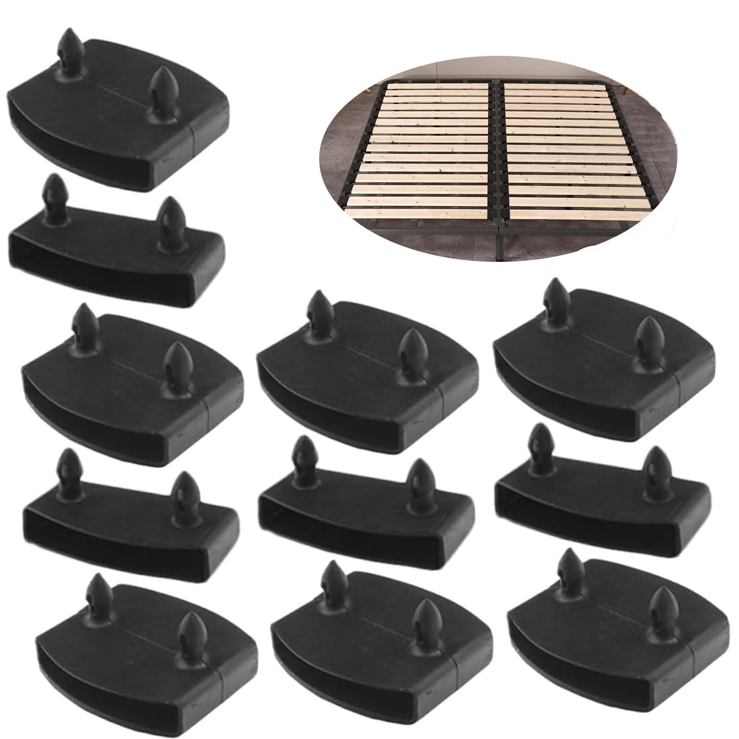 FANEASON Bed Slat Holders 60 Pack – Durable Plastic Bed Slat Caps for Wooden Bed Frames