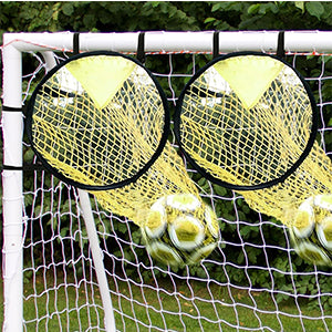 FANEASON Soccer Goal Target Nets 2 Pack, 45 × 60 cm Football Shooting Practice Targets with Adjustable Straps
