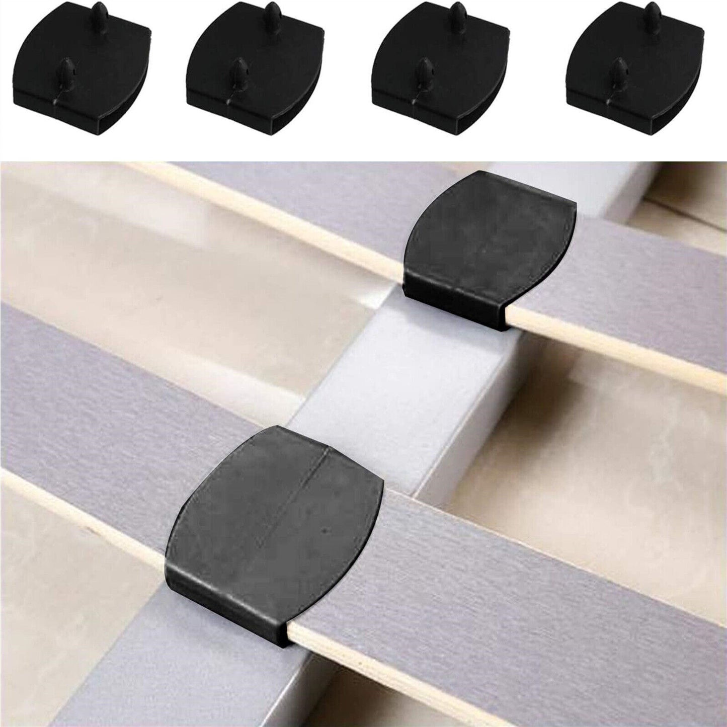 FANEASON Bed Slat Holders 60 Pack – Durable Plastic Bed Slat Caps for Wooden Bed Frames