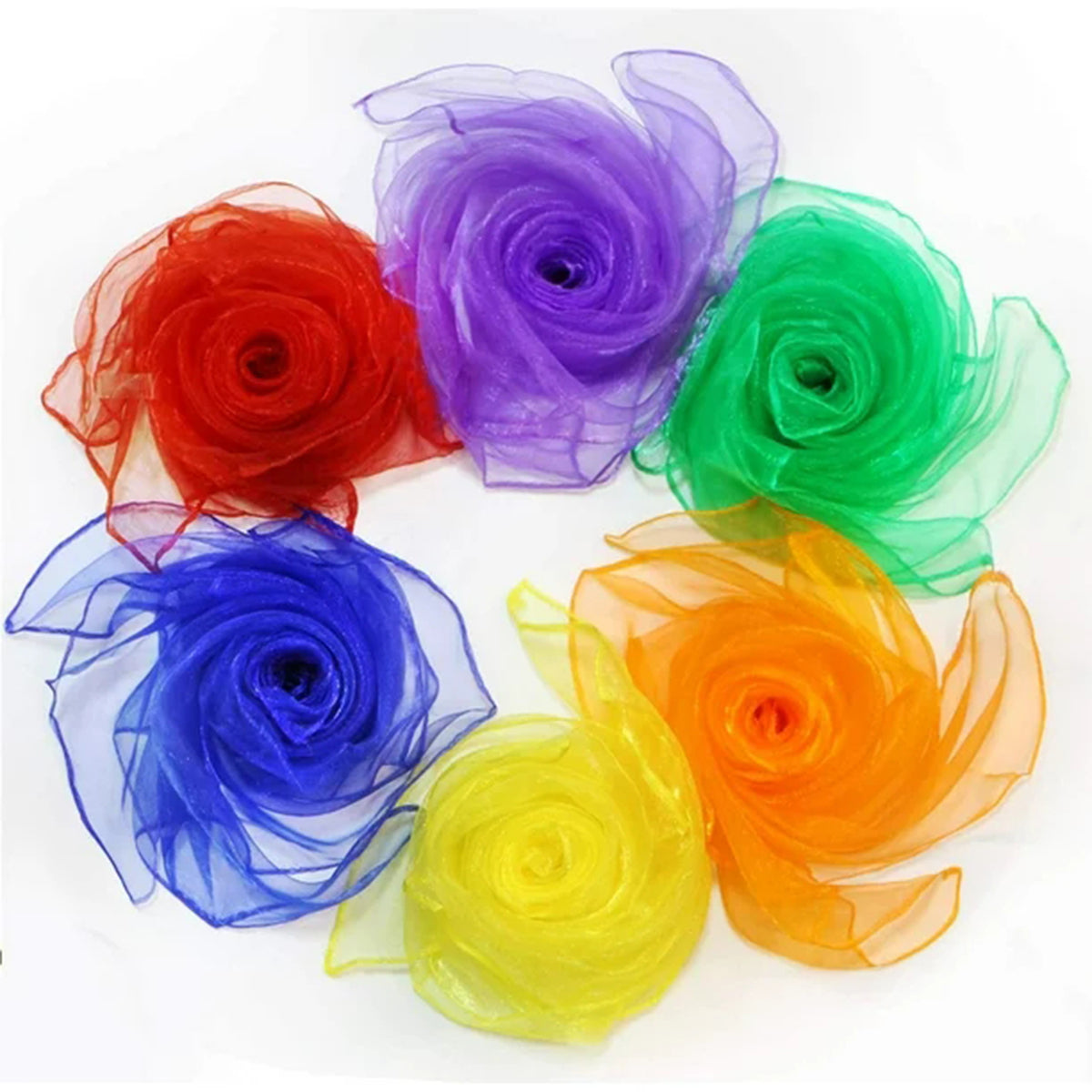 Kids Play Scarves, 12 Pack, 24 x 24 Inch, 6 Colours