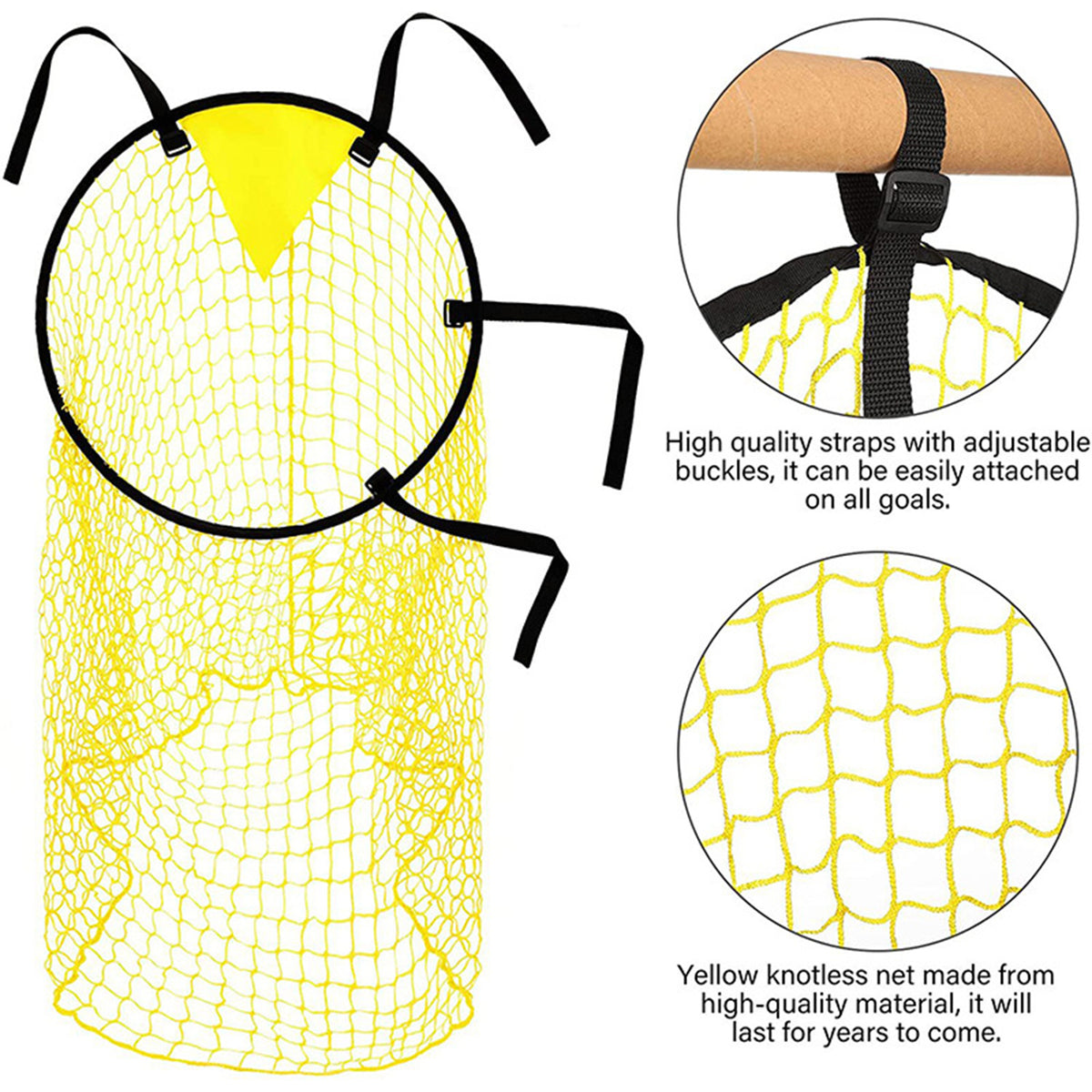 FANEASON Soccer Goal Target Nets 2 Pack, 45 × 60 cm Football Shooting Practice Targets with Adjustable Straps