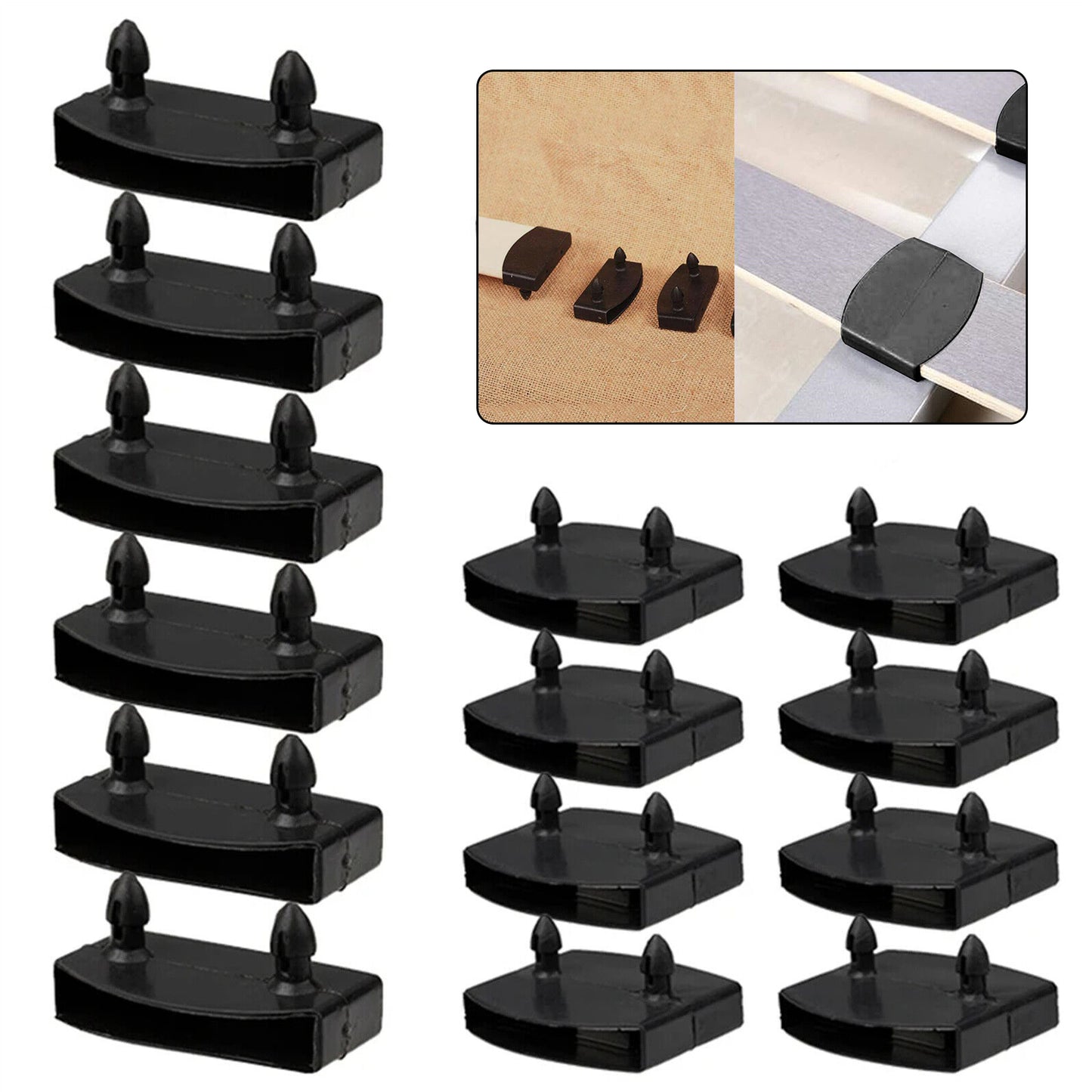 FANEASON Bed Slat Holders 60 Pack – Durable Plastic Bed Slat Caps for Wooden Bed Frames