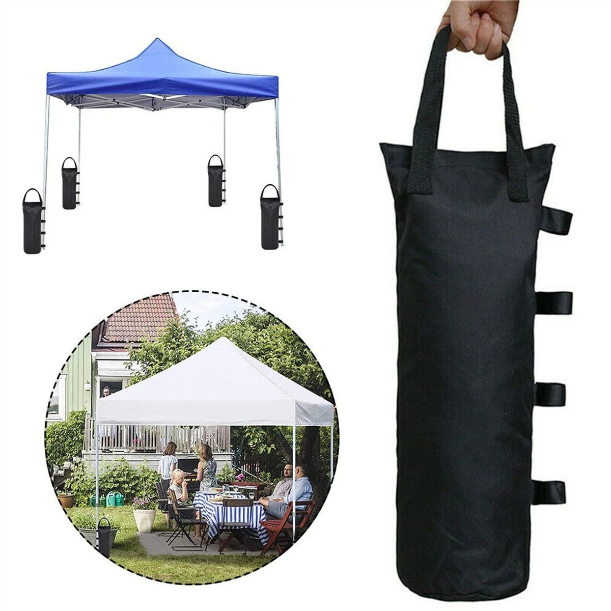 FANEASON Canopy Weight Bags 4 Pack, Heavy Duty Tent Weights Sand Bags for Pop Up Canopies, Gazebos and Outdoor Tents