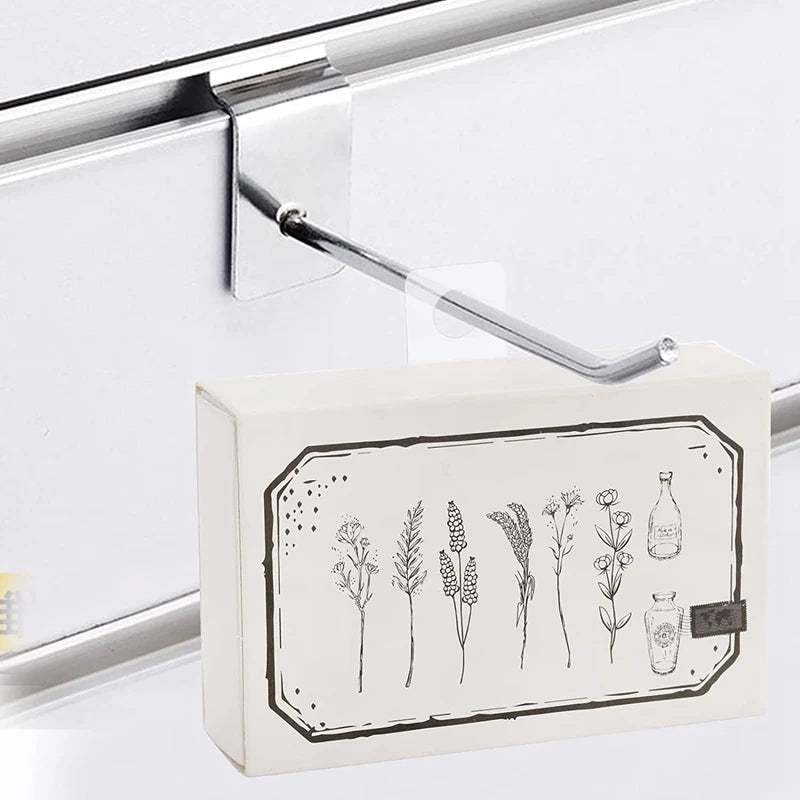 FANEASON Clear Adhesive Hanging Tabs 500 Pack, Transparent Sticky Display Hooks for Retail Displays, Packaging and Home Organisation